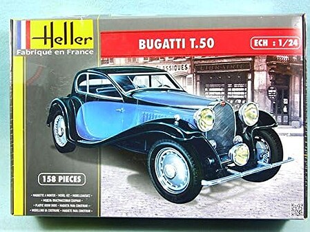 Heller Bugatti T50 Car Plastic Model Car Kit 1/24 Scale #80706