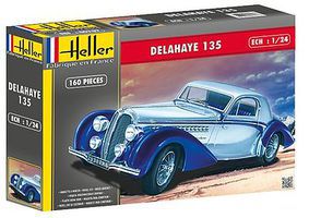 Heller Delahaye 135 Car Plastic Model Car Kit 1/24 Scale #80707