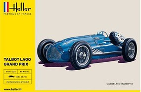 Heller Talbot Lago Grand Prix Race Car Plastic Model Car Kit 1/24 Scale #80721