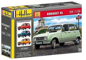 Heller Renault 4TL/GTL 4-Door Plastic Model Car Kit 1/24 Scale #80759