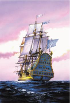 Heller Le Gladiateur Sailing Ship Plastic Model Sailing Ship Kit 1/200 Scale #80826