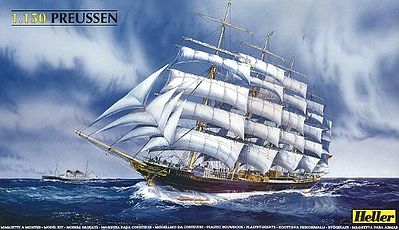 Heller Preussen Sailing Ship Plastic Model Sailing Ship Kit 1/150 Scale #80894