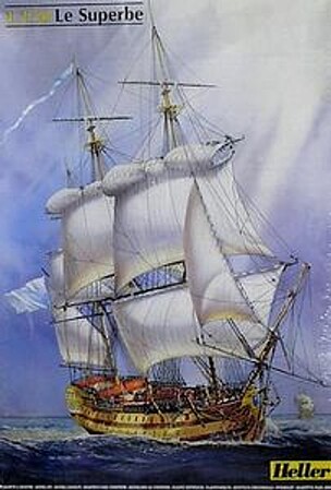 Heller Le Superbe 3-Masted Sailing Ship Plastic Model Sailing Ship Kit 1/150 Scale #80895