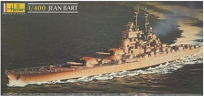 Heller Jean Bart French Battleship Plastic Model Military Ship Kit 1/400 Scale #81077
