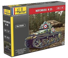 Heller Hotchkiss Tank Plastic Model Military Vehicle Kit 1/35 Scale #81132