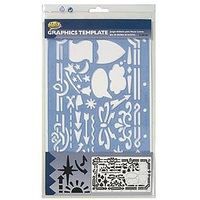 Helix-Art Graphic Shapes & Symbols Plastic Template Helix-Art Graphic Shapes & Symbols Plastic Template
