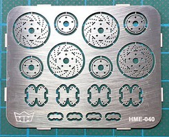 Highlight Disc Brakes 12mm (4) Plastic Model Vehicle Accessory Kit 1/24-1/25 Scale #40