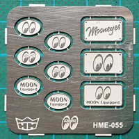 Highlight Mooneyes Car Club Plaques Plastic Model Vehicle Accessory Kit 1/24-1/25 Scale #55