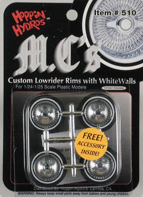 Hoppin-Hydro MCs Chrome W/Whitewalls