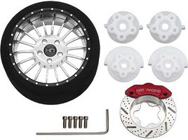HOT-RACING NYA Silver 18 Spoke Steering Alum W HOT-RACING NYA Silver 18 Spoke Steering Alum W