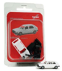 Herpa Minikit Volkswagen Golf 4-Door - Kit (Plastic) HO Scale Model Railroad Vehicle #12195