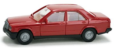 Herpa Automobile Mercedes 190 E Sedan - Minikit - Red HO Scale Model Railroad Vehicle #12409