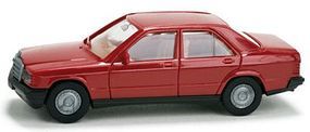 Herpa Automobile Mercedes 190 E Sedan Minikit Red HO Scale Model Railroad Vehicle #12409 Herpa Automobile Mercedes 190 E Sedan Minikit Red HO Scale Model Railroad Vehicle #12409