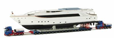 Herpa Super Heavy Transport, Riwatrans with Yacht HO Scale Model Railroad Vehicle #154888
