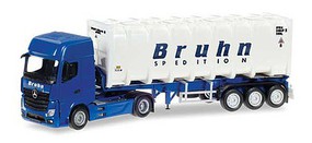 Herpa MB Actros Cntn Semi Bruhn Herpa MB Actros Cntn Semi Bruhn