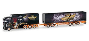 Herpa Volvo FH Delivery Truck w/Trailer Assembled Makela (black, yellow, gold, German Lettering) Herpa Volvo FH Delivery Truck w/Trailer Assembled Makela (black, yellow, gold, German Lettering)