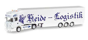 Herpa Scania R TL Tractor w/Reefer Trailer Assembled Heide (white, blue, German Lettering) Herpa Scania R TL Tractor w/Reefer Trailer Assembled Heide (white, blue, German Lettering)