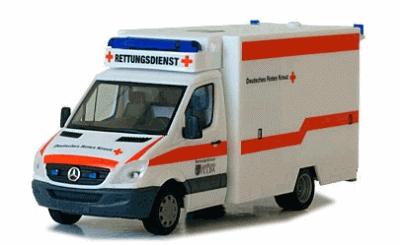 Herpa Mercedes Benz Sprinter Box Body Ambulance Ho Scale Model Railroad