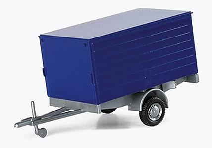 Herpa Single Axle Covered Light Trailer - Use w/Car or Truck HO Scale Model Railroad Vehicle #52221