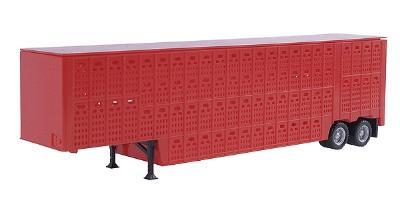 Herpa 48 Livestock Trailer Red - HO-Scale