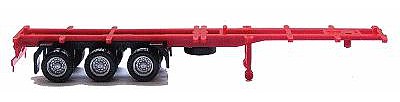 Herpa 40 Container Chassis - Assembled - Red, Black HO Scale Model Railroad Vehicle #5377