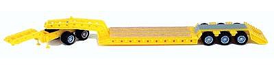 Herpa Heavy Haul Equipment Trailer w/Jeep Construction Yellow HO Scale Model Railroad Vehicle #5397