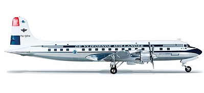 Herpa DC 6-B KLM - 1/200 Scale