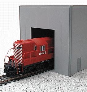 Herpa Single-Bay Modern Warehouse (Plastic Kit) - Grey HO Scale Model Railroad Building #6323