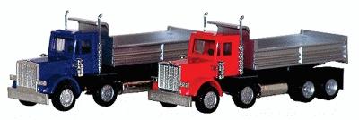 Herpa Dump Truck Peterbilt Twin-Steer Dual-Drive Conventional HO Scale Model Railroad Vehicle #6408