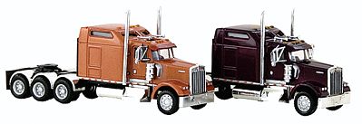 Herpa Kenworth W-900 Tri-Axle Semi Tractor Various Colors HO Scale Model Railroad Vehicle #6431