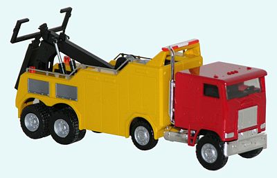 Herpa Freighliner FLB Heavy-Duty Wrecker Red, Yellow HO Scale Model Railroad Vehicle #6445