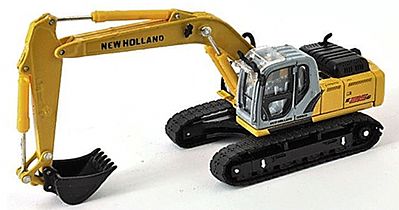 Herpa New Holland E 215B Tracked Excavator - Yellow, Black HO Scale Model Railroad Vehicle #6481