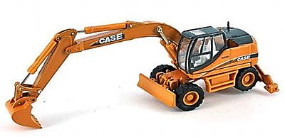 Herpa Case WX 185SR Excavator - Yellow, Black HO Scale Model Railroad Vehicle #6487
