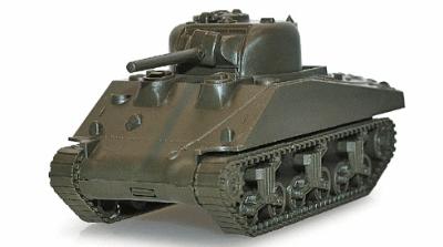 Herpa Sherman Medium Tank HO Scale Model Railroad Vehicle #742320