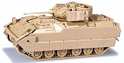 Herpa Bradley M2 A2 494 Tank Unlettered (tan) HO Scale Model Railroad Vehicle #743938