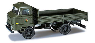 Herpa Iron Pig East Ifa L60 German Army Flatbed Truck HO Scale Model Railroad Vehicle #744201