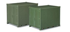 Herpa 10' Utility Container 2-Pack Green (2) HO Scale Model Railroad Vehicle #744713 Herpa 10' Utility Container 2-Pack Green (2) HO Scale Model Railroad Vehicle #744713