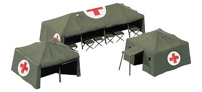 Herpa Medical Services Tents Kit - Red Cross (olive, red, white)