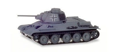 Herpa T-34/76 Battle Tank - Assembled German Army (gray, German Lettering)