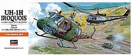 Hasegawa UH1H Iroquois Helicopter Plastic Model Helicopter Kit 1/72 Scale #00141