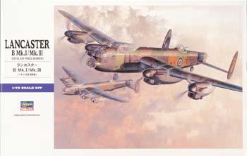 Hasegawa Lancaster B Mk I/Mk III RAF Bomber Plastic Model Airplane Kit 1/72 Scale #00553
