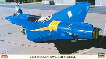 Hasegawa J35J Draken Swedish Special Ltd Ed Plastic Model Airplane Kit 1/72 Scale #01929