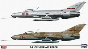 J7 Chinese Air Force (2) Plastic Model Airplane Kit 1/72 Scale #02102