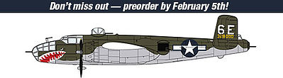 Hasegawa B-25J Mitchell Shark Teeth Plastic Model Airplane Kit 1/72 Scale #02187