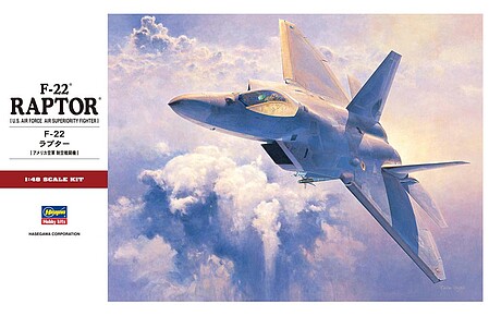 Hasegawa F-22 Raptor USAF Plastic Model Airplane Kit 1/48 Scale #07245