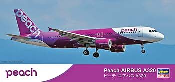 Hasegawa Peach Aviation Airbus A320 Plastic Model Airplane Kit 1/200 Scale #10741