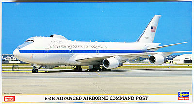 Hasegawa E-4B Airborne Command Post Plastic Model Airplane 1/200 Scale #10809