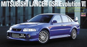 Hasegawa Mitsubishi Lancer GSR Evolution VI 4-Door Sports Car Plastic Model Car Kit 1/24 #20336 Hasegawa Mitsubishi Lancer GSR Evolution VI 4-Door Sports Car Plastic Model Car Kit 1/24 #20336