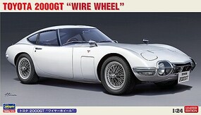 Hasegawa Toyota 2000GT Sports Car w/Wire Style Wheels Plastic Model Car Kit 1/24 Scale #20617