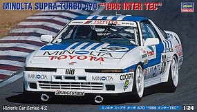 Hasegawa Minolta Supra Turbo A70 1988 IT Plastic Model Car Vehicle Kit 1/24 Scale #21142